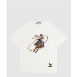 그래픽 엠브로이더드 코튼 티셔츠