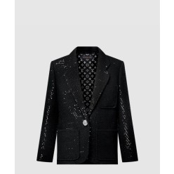 시퀸 트위드 프레피 블레이저