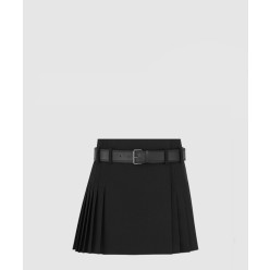 벨트 쇼트 플리츠 치마바지