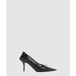 나이프 크로커 이펙트 레더 펌프스힐 734238