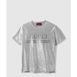 프린트 라미네이트 코튼 티셔츠