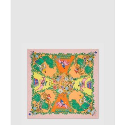 올오버 플로라 프린트 실크 까레 810870