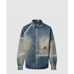 선페이디드 이펙트 데님 롱 슬리브드 셔츠