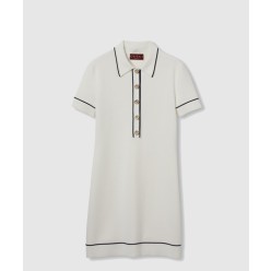 파인 울 폴로 드레스