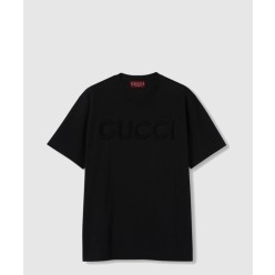 자수 코튼 저지 티셔츠