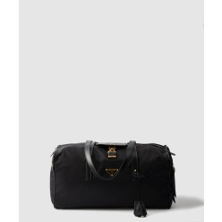 자물쇠가 있는 라지 리나일론 탑 핸들백 1BB135