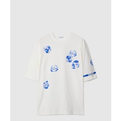 로즈 프린트 코튼 티셔츠