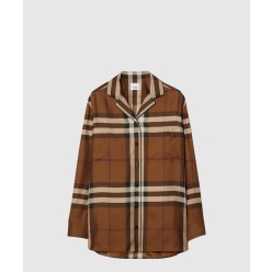 체크 실크 셔츠