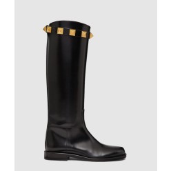 송아지 가죽 로만 스터드 부츠 1W2S0E