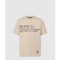 쇼트 슬리브드 코튼 크루넥