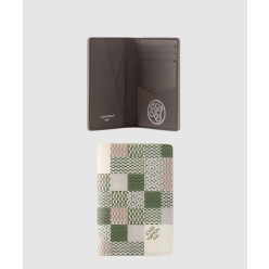 체크 코팅 캔버스 카드 지갑 N00109