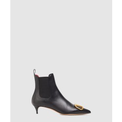 브이로그 가죽 앵클부츠