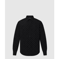 모노그램 플록크 셔츠