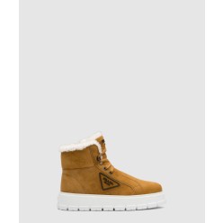 스웨이드 레이스업 부티 스니커즈 양털 부츠 1T492M