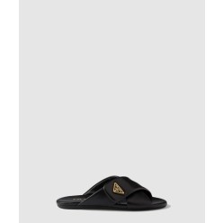 패딩 나파 가죽 슬라이더 샌들 1XX713