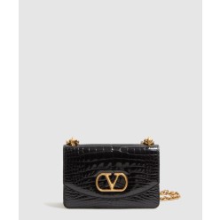 가라바니 베인 크로커다일 레더 스몰 숄더백