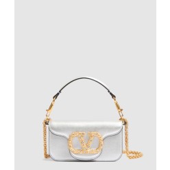 가라바니 로코 주얼 로고 장식 라미네이트 카프스킨 스몰 숄더백