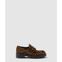 초콜릿 프린트 가죽 로퍼 1D246M