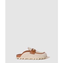 캔버스 및 가죽 뮬 5D377E