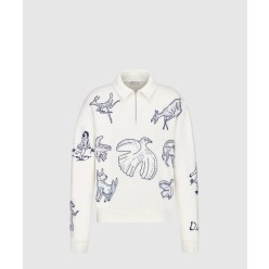 지퍼 칼라 스웨트셔츠