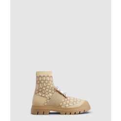 워키비브 다이아몬드 버클 텍스타일 앵클 부츠 6283