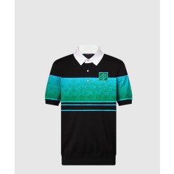 이리데슨트 자카드 쇼트 슬리브드 폴로