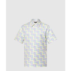 그래픽 프린티드 쇼트 슬리브드 셔츠