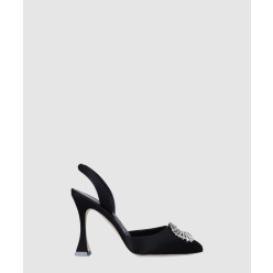 프리타슬리 90 새틴 슬링백 뮬