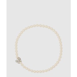 인조 진주 장식 메탈 목걸이 5JC624