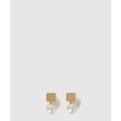 메탈 및 인조 진주 이어링 5IO132