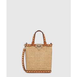 미니 락스터드 라피아 숄더백