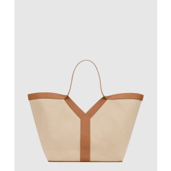 캔버스와 가죽 소재의 y 토트 817602