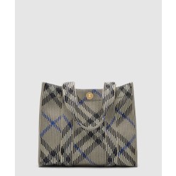 스몰 체크 니트 토트 81040341