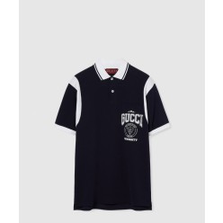 코튼 피케 프린트 폴로 셔츠