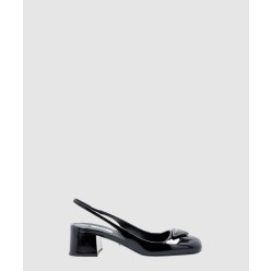 패딩로고 레더 슬링백 펌프스 22P1I7