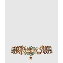 더블 G 플라워 크리스털 목걸이 753867