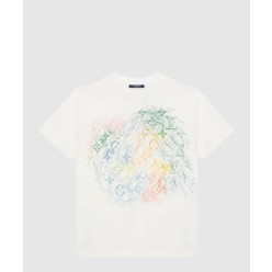 프론트 파스텔 모노그램 반팔 티셔츠