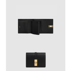 스몰 16 3단 지갑 새틴 카프스킨 10F523