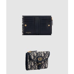 플랩 더블 할인 트윌 자카드 더블 가죽 지갑 S5699