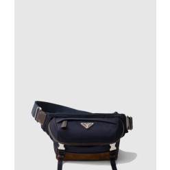 스몰 리나일론 및 가죽 숄더백 2VH171