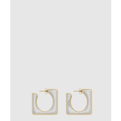 메탈 소재의 스플릿 스퀘어 후프 이어링 788138