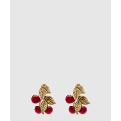 에나멜 메탈 체리 이어링 820636