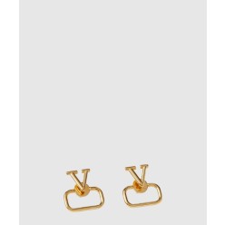 골드 V로고 시그니처 이어링