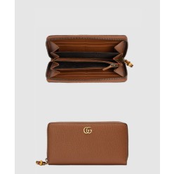 장지갑 대나무 더블 G 지퍼 지갑 739499