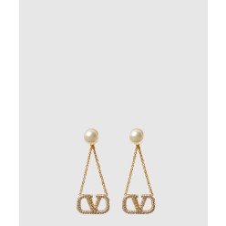 모조 진주와 큐빅  이어링