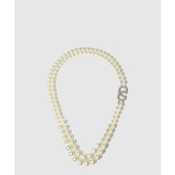 더블 진주 네크리스