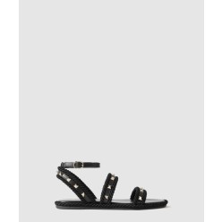 락스터드 트리밍 스터드 가죽 샌들 6W2S0K