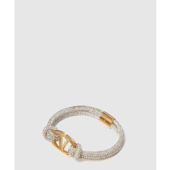 라인스톤과 메탈 브레이슬릿