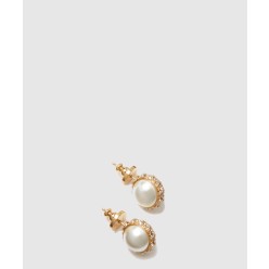 크리스털 펄 메탈 이어링