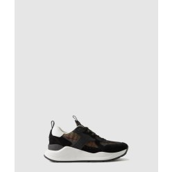 레더 스웨이드 체크 스니커즈 80668351